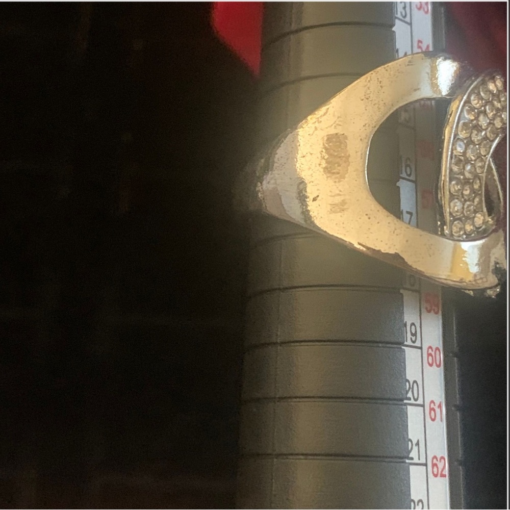 Interlocking Design Silver Plated Irregular Zirco… - image 5